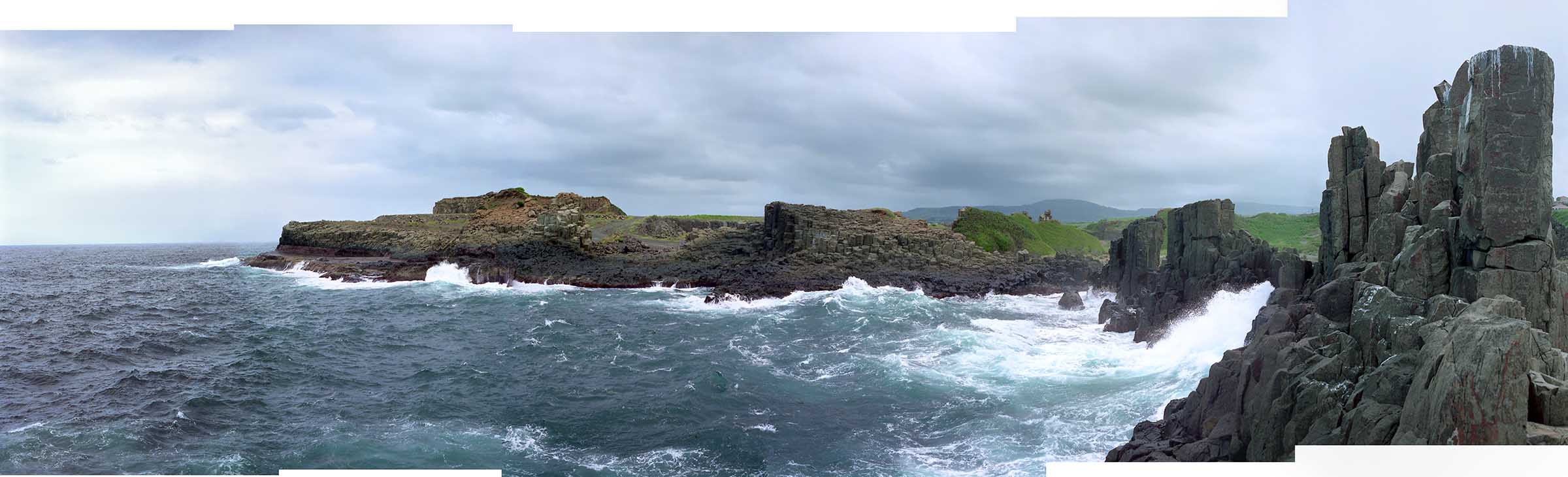 View of Bombo Quarry, located in Kiama (south of Sydney), on a windy and cool summer day.