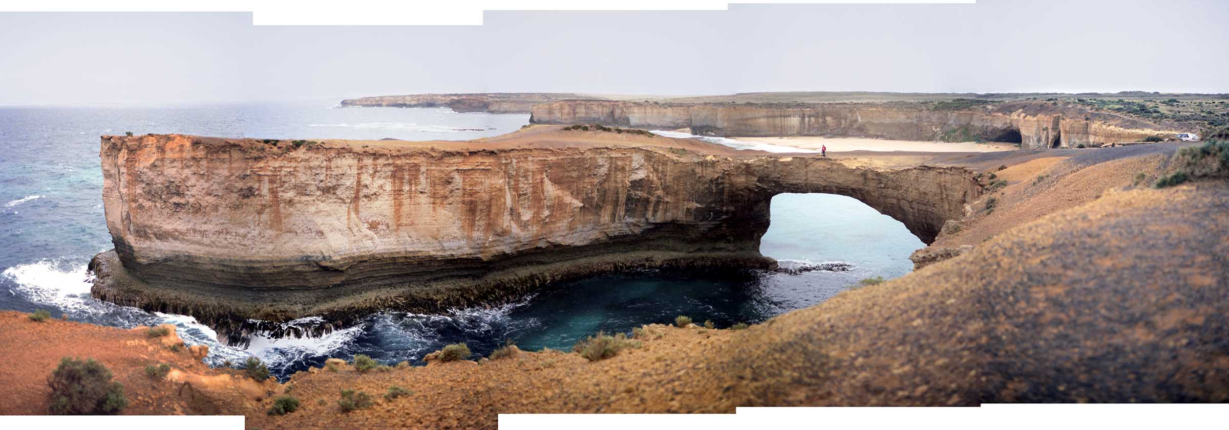 View of London Bridge at Port Campbell National Park. The arch collapsed two years later.