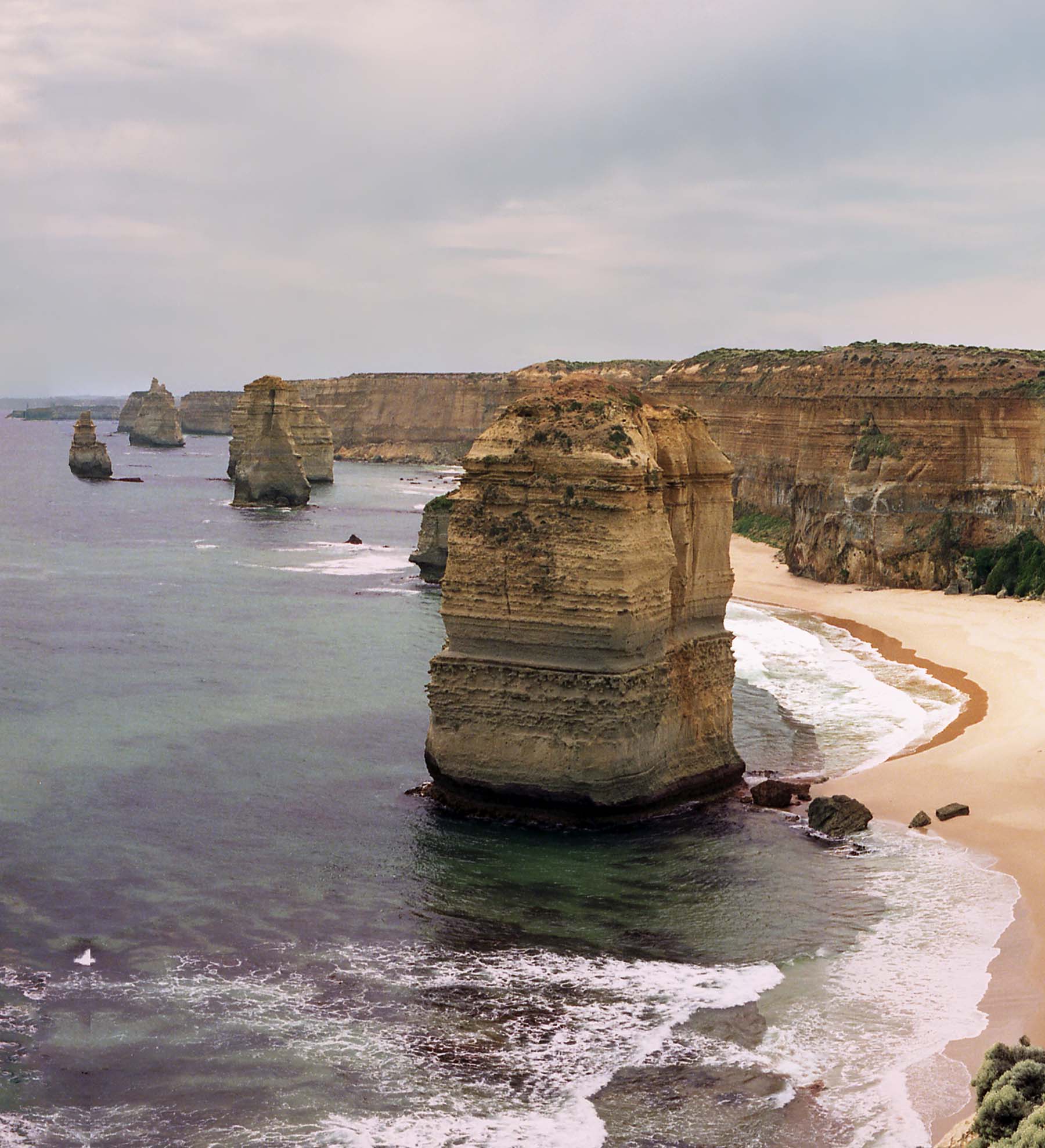 View of the monoliths defining the Twelve Apostles, at Port Campbell National Park.