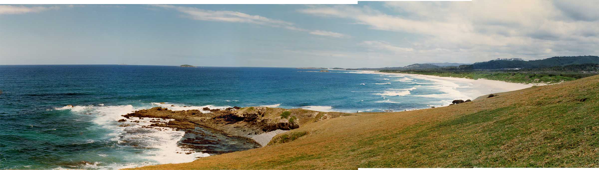 View of Woolgoolga Headland at Coffs Coast Regional Park, north of Coffs Harbour in New South Wales.