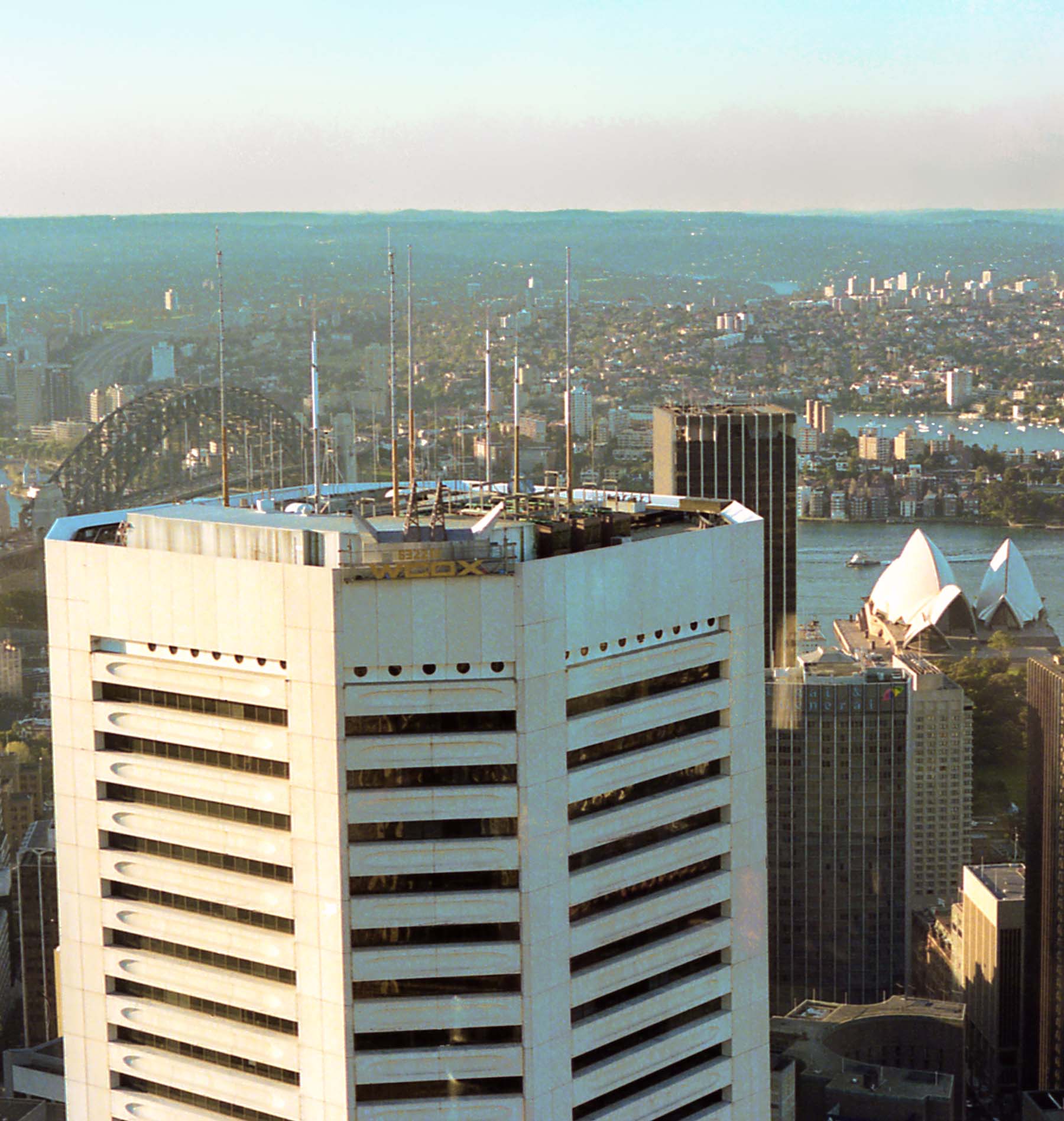 View of the MLC Building from the observation deck from Sydney Tower.